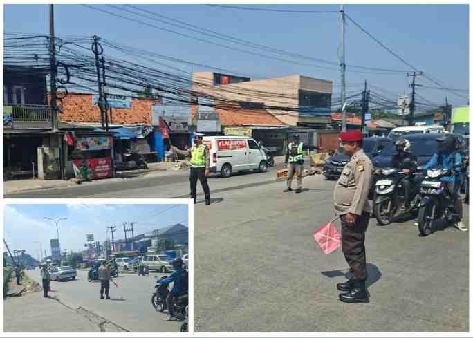 OPERASI KETUPAT JAYA 2026: PETUGAS POSPAM CIBITUNG AWASI KELANCARAN LALU LINTAS JELANG LEBARAN